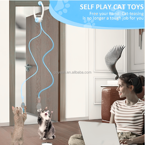 Jouet pour <span class=keywords><strong>chat</strong></span> rétractable automatique à fixer sur la porte, rechargeable par USB, jouet électrique auto-entretenant pour chats d'intérieur - Product Image 2