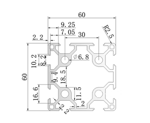 Industrial Aluminum Alloy 6000 Series T5 Euro-standard Double-slot Square Tube Heavy-duty Frame Fence Equipment Cutting Service - Product Image 2