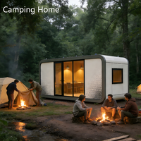 Langlebige Luxus-Fertighäuser Camping-Urlaubshäuschen Kleines Fertighaus für Glamping Tiny Home Bungalows Portail