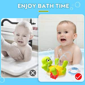 Jouet aquatique tortue nageuse très vendu, jouet <span class=keywords><strong>de</strong></span> <span class=keywords><strong>bain</strong></span> arroseur pour bébé et tout-petit avec 5 anneaux pour enfants <span class=keywords><strong>de</strong></span> 1 à 3 ans et cadeau d'anniversaire pour garçon et fille - Product Image 4