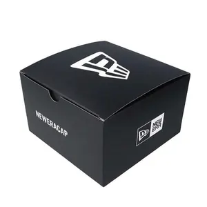 Custom Zwart Luxe Papier Karton Kleding Verzending Dozen Verpakking Grote Decoratieve Hoedendoos