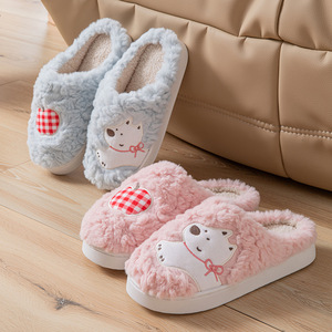 Pantoufles chaudes et antidérapantes en EVA pour couples, motif <span class=keywords><strong>chien</strong></span> <span class=keywords><strong>de</strong></span> dessin animé, pour intérieur et extérieur - Product Image 4