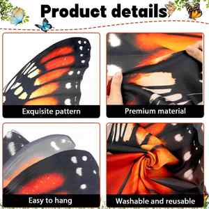 Bannière publicitaire en gros en forme d'ailes de papillon pour la décoration de scène, idéale pour les baby showers, les fêtes d'anniversaire de petites filles, les guirlandes et les décors de fond. - Product Image 3