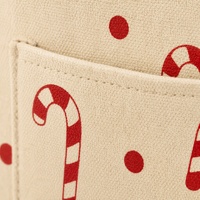 Sac fourre-tout en toile de coton écologique multi-poches, imprimé canne à sucre, sacs de courses réutilisables, sac cadeau de Noël, logo personnalisé