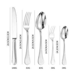 Venta al por mayor logotipo personalizado Hotel cocina cubiertos cuchillo tenedor cuchara conjunto de acero inoxidable de alta calidad - Product Image 6