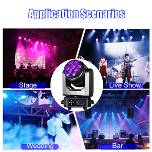 Mini Cabeza Móvil LED RGBW 4 en 1 de 7x30W con Zoom, Efecto Ojo de Abeja, DMX512, para DJ, Discoteca, <span class=keywords><strong>Club</strong></span>, Bar, KTV, Fiesta, Espectáculo, DMX Pro - Product Image 4