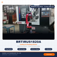BORUNTE BRTIRUS1820A Robot industriel à 6 axes, bras robotisé 20 kg 1800 mm, robot d'asservissement CNC, pince personnalisée, chargement de pièces métalliques, précision 0,05 mm