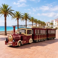 Train touristique sans rails / Train électrique pour parc d'attractions et usage urbain, certifié CE, capacité 24 places, vitesse réglable, divertissement
