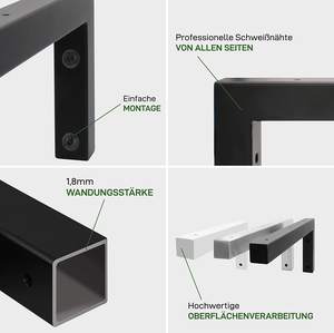 Support d'étagère flottante noir de 8 pouces, supports d'étagère murale en métal avec une épaisseur de 1/5 pouce, supporte <span class=keywords><strong>160</strong></span> lb pour les étagères en bois - Product Image 3