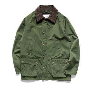 <strong>Men's</strong> Cotton/Polyester Waxed <strong>Jacket</strong> European Design Waterproof Fabric Retro Motorcycles <strong>Jackets</strong> Big Pockets Tooling <strong>Jacket</strong> - Product Image 3