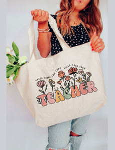 กระเป๋าถือแบบมีซิปสำหรับครูและนักเรียนกระเป๋าถือแบบซับลิเมชันใช้ซ้ำได้ - Product Image 6