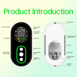 4 In 1 Portable PM2.5 <strong>Sensor</strong> <strong>Air</strong> <strong>Particle</strong> Meter <strong>Air</strong> Pollution Monitor <strong>Dust</strong> Detector For Camping - Product Image 4