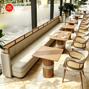Meubles <span class=keywords><strong>de</strong></span> <span class=keywords><strong>restaurant</strong></span> commerciaux sur mesure, ensemble table et chaises <span class=keywords><strong>de</strong></span> café, chaises <span class=keywords><strong>de</strong></span> <span class=keywords><strong>restaurant</strong></span> en bois massif et rotin - Product Image 1