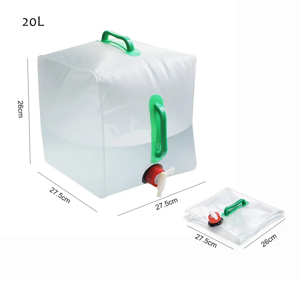 China Factory Direct Sale High Quality Large Capacity 10L 15L 20L Outdoor Portable Folding Water Storage Bag