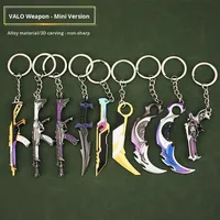 Valorante 9CM porte-clés en métal ornements d'arme pendentifs de sac d'école cadeaux pour garçons jouets en gros et cadeaux promotionnels