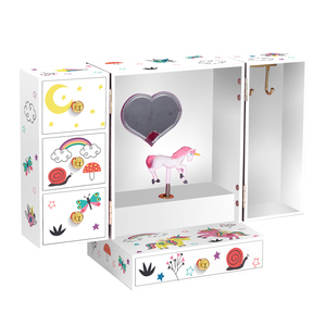 Siempre brillante personalizado Ángel <span class=keywords><strong>bailarina</strong></span> flor Rosa armario joyería caja de música ganchos para niños - Product Image 4