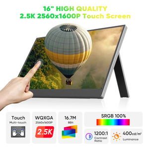 New Factory Sales 16 Inch 2.5K Gaming Portable Display <strong>TouchScreen</strong> <strong>LCD</strong> Extender <strong>Monitor</strong> Laptop IPS Panel HDR 100% SRGB <strong>Built</strong>-in - Product Image 2