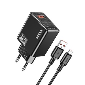 Kakusiga <b>Micro</b> <b>Usb</b> Charger 5V 2.4A 12W Black Wall <b>Adapter</b> For Mobile Devices - Product Image 3