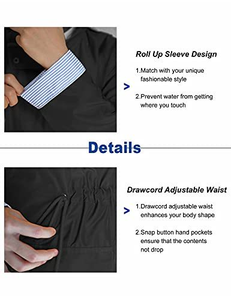 Veste de pluie grise légère pour femmes à la mode coupe-vent imperméable avec rayures jetables pour l'escalade en plein air - Product Image 3