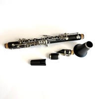 Shiny Musical High Grade Eb Clarinet Hard Rubber Body with Nickel Plated Keys Professional Woodwind Instrument