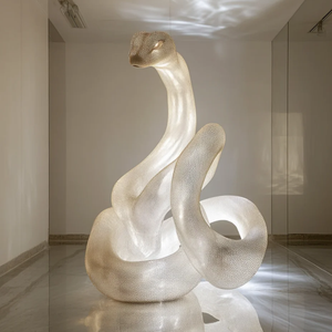 Installazione Moderna <span class=keywords><strong>di</strong></span> Animali: Scultura Artistica Realistica <span class=keywords><strong>di</strong></span> Serpente Gigante, Statua <span class=keywords><strong>di</strong></span> Serpente in Vetroresina per Esposizioni e Arte Commerciale - Product Image 6