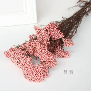 C225 Venta caliente boda decorativa Rosa Blanco Bouquet fresco Natural <span class=keywords><strong>de</strong></span> arroz seco <span class=keywords><strong>flores</strong></span> - Product Image 1