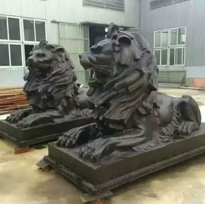 Scultura animale bronzea in ottone personalizzata in fusione da giardino all'aperto di alta qualità