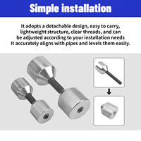 4PCS Universel en acier inoxydable 1-1/8 Inch Two Hole Pins Flange Alignment Pin Kit Firm Flange Arrangement Pin