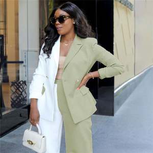 Conjunto de Blazer de retazos <span class=keywords><strong>2022</strong></span> para <span class=keywords><strong>mujer</strong></span>, trajes formales de <span class=keywords><strong>oficina</strong></span>, trajes de <span class=keywords><strong>mujer</strong></span>, - Product Image 4