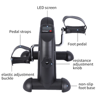 Mini Bicicleta Estática para Debajo del Escritorio, Máquina de Ciclismo Interior con Pantalla