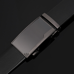 Fibbia automatica regalo personale cintura in vera pelle nera e <span class=keywords><strong>cravatta</strong></span> <span class=keywords><strong>di</strong></span> seta <span class=keywords><strong>con</strong></span> confezione regalo - Product Image 3