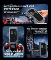Starter Mobil Nirkabel Portabel 1000A 150PSI Pompa Ban 4-in-1 Multifungsi Booster Darurat dengan Kompresor Udara