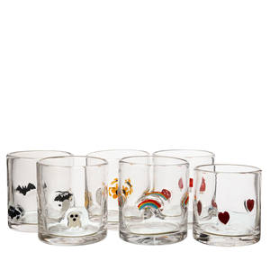 Samlife-DF23016.4 Bicchieri da Cocktail Personalizzati all'Ingrosso per <span class=keywords><strong>San</strong></span> <span class=keywords><strong>Valentino</strong></span> Modello Doppio Old Fashioned Soffiati a Mano con Icona a Cuore - Product Image 4