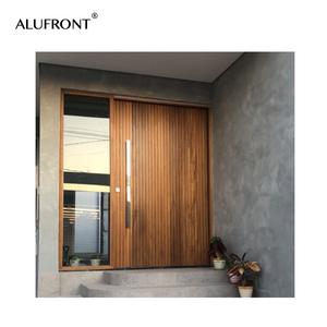 ALUFRONT Porte <span class=keywords><strong>de</strong></span> luxe moderne en aluminium Porte d'entrée extérieure pivotante résidentielle Porte d'entrée principale pour maison d'appartement Porte d'entrée - Product Image 1