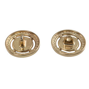 Chemise personnalisée Botones fantaisie en <span class=keywords><strong>or</strong></span> avec logo en métal boutons évidés à queue en zircon et tête de <span class=keywords><strong>lion</strong></span> ronde pour vêtements - Product Image 4