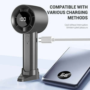 Mini ventilateur électrique portable sans pales, pliable, rechargeable par USB, en plastique, 100 vitesses, pour usage domestique, extérieur, voiture, camping-car - Product Image 4
