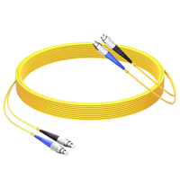 Câble de brassage fibre optique 1m (3ft) 2 fibres SC UPC Duplex vers SC UPC Duplex Monomode (OS2) Riser (OFNR) 2.0mm à gaine serrée Jaune