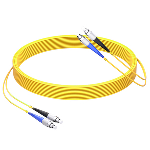 Cavo Patch in Fibra Ottica da 1m (3ft) 2 Fibre SC UPC Duplex a SC UPC Duplex Single Mode (OS2) Riser (OFNR) 2.0mm con Buffer Stretto Giallo - Product Image 2