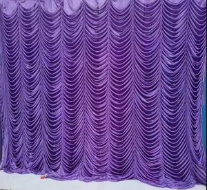 Blau lila rosa weiß welle welle gerüschte eis seide designs kulisse vorhänge vorhänge für hochzeit bühne veranstaltung party dekoration - Product Image 3