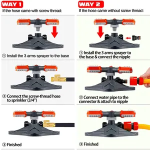 Garden Lawn 360 Degree Rotary Water Sprinkler