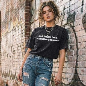Camiseta Gráfica Oversize FOXA para Mujer, Estampado de Letras Ironicas, Camiseta Vintage 100% Algodón Jersey, Talla Grande, Top de Verano - Product Image 3