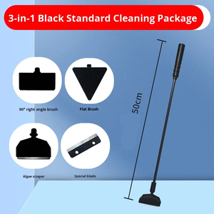 Efficiënte Plastic Zonder Dode Hoek Aquariumreinigingsset 5-In-1 Lange Handvat Algenverwijdering Multifunctioneel Aquariumreinigingstool - Product Image 3