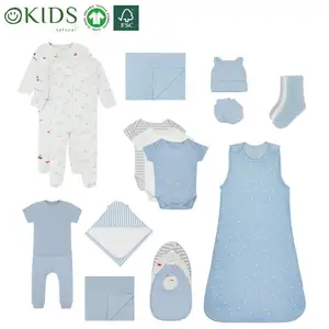 FSC Newborn Baby Clothes 70% FSC Bamboo 30% GOTS Organic Cotton Baby Sleepers Baby Clothes Boys 0-3 Month