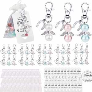 Porte-clés Ailes d'Ange aux Couleurs Festives, Breloques de Protection Féeriques, avec Mousquetons Pivotants pour Sacs, Pochettes, Porte-monnaie et Porte-clés - Product Image 5