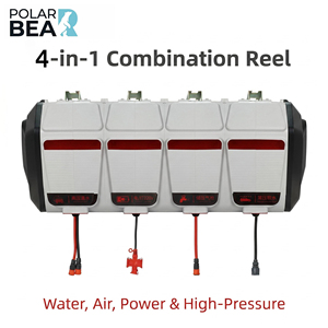Système de dévidoir électrique rétractable 5-en-1 Polarbear, robuste, <span class=keywords><strong>mural</strong></span>, pour air, eau et câble haute pression, idéal pour le detailing automobile - Product Image 4