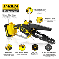 Gergaji Mesin IMOUMLIVE Portabel Industri DIY 6-Inci Tanpa Sikat 600W DLJ06-Sp Desain Tanpa Kabel Pelumasan Otomatis Efisien untuk Kayu