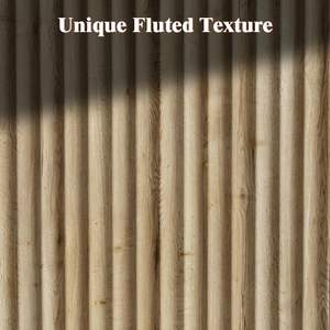 <span class=keywords><strong>Crédence</strong></span> d'appoint cannelée moderne Étagères réglables Buffet Armoire <span class=keywords><strong>de</strong></span> rangement Bois Café Bar Console Table pour le salon - Product Image 5