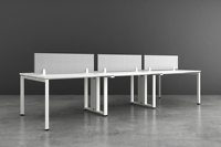 Bureau rectangulaire pour poste de travail 6 personnes pour bureau ouvert extensible