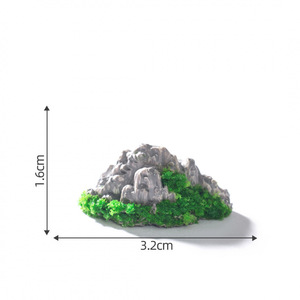 Figurine micro-landscape créative et mignonne, décoration de montagne artificielle en résine, radeau en bambou, paysage artisanal pour bureau - Product Image 5