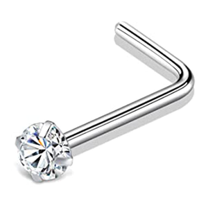 Anneaux de <span class=keywords><strong>nez</strong></span> en acier inoxydable hypoallergénique 20G, clous de <span class=keywords><strong>nez</strong></span> en forme de L, avec zircon cubique <span class=keywords><strong>brillant</strong></span>, bijoux de <span class=keywords><strong>piercing</strong></span> pour hommes et femmes - Product Image 5